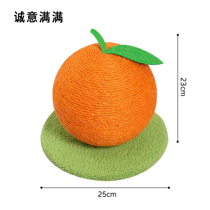 Boule à Chat Fruit Sisal - Jouet Griffoir Ludique