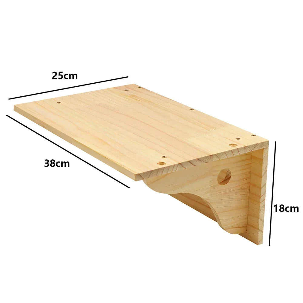 Pont Suspendu Chat CatVenture - Bois Naturel Mural
