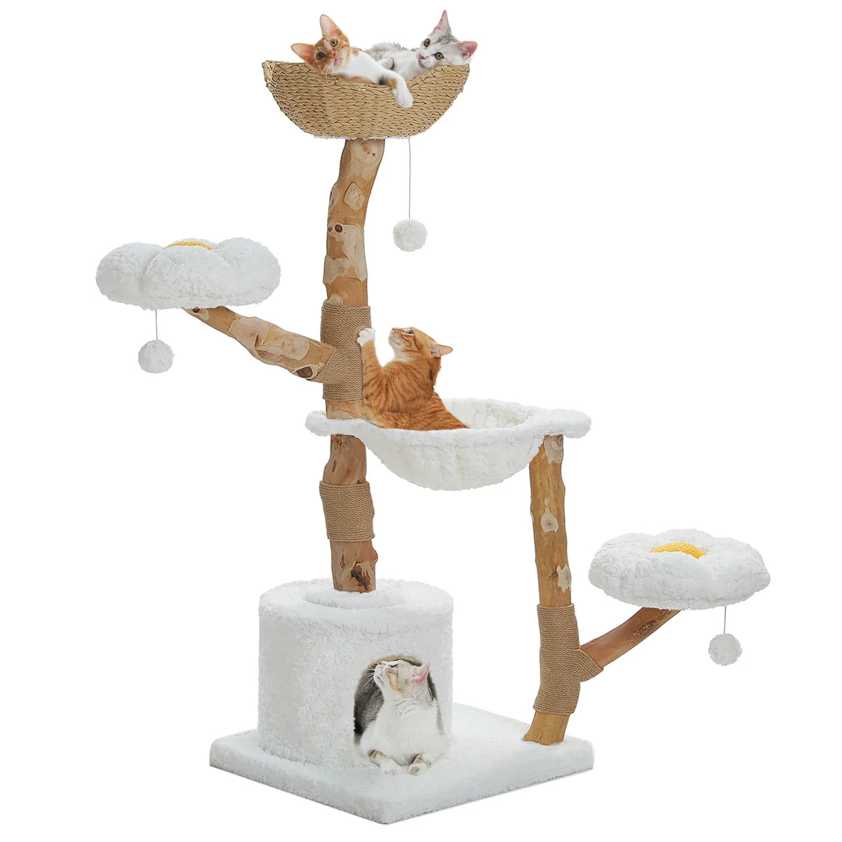 Arbre à Chat Design "Le Jardin Suspendu" 150cm Bois Massif