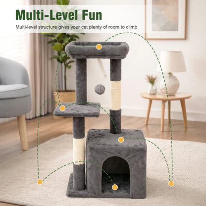 Arbre à Chat Petit Duplex Design Minimaliste