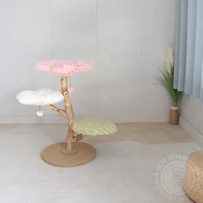 Arbre à Chat Design Fleur Pastel