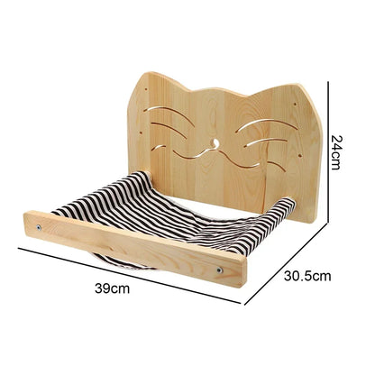 Pont Suspendu Chat CatVenture - Bois Naturel Mural