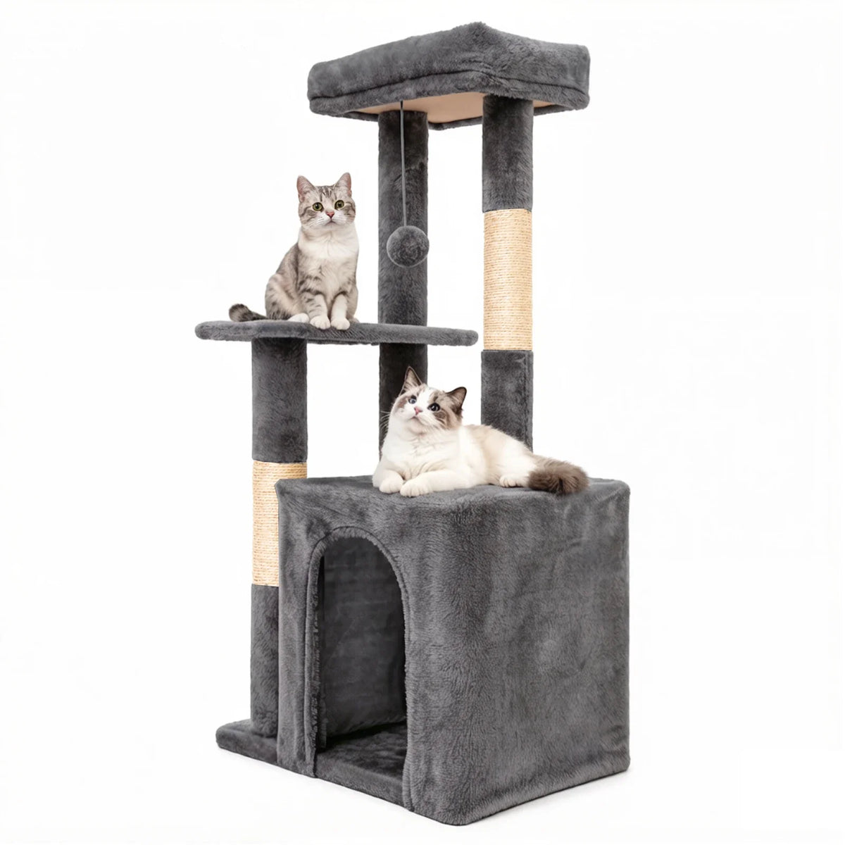Arbre à Chat Petit Duplex Design Minimaliste