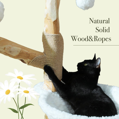 Arbre à Chat Design "Le Jardin Suspendu" 150cm Bois Massif