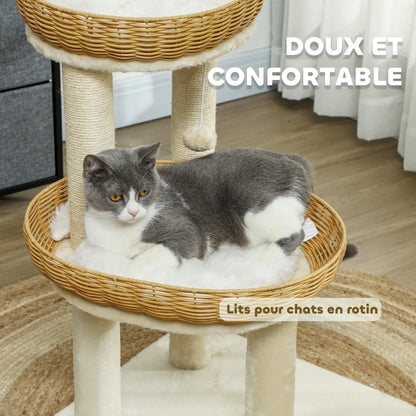 Arbre à Chat "Le Petit Osier" - Rotin & Sisal