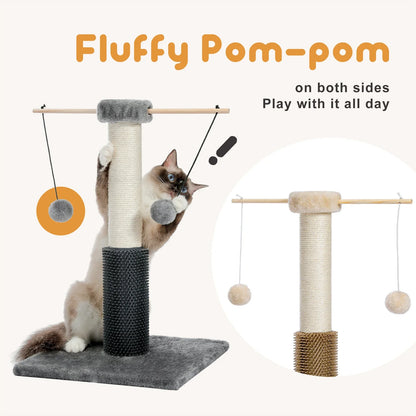 PawsPlay : Arbre à chat compact avec griffoir et jouets