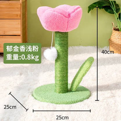 Arbre à Chat Florish Fleur Rose & Sisal