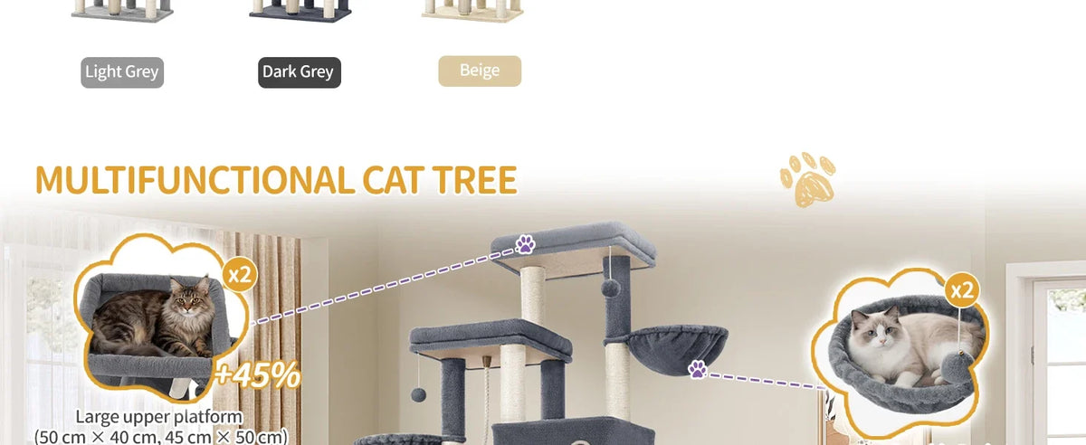 Arbre à Chat XXL "La Tour Majestueuse" Gris Foncé