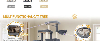 Arbre à Chat XXL "La Tour Majestueuse" Gris Foncé