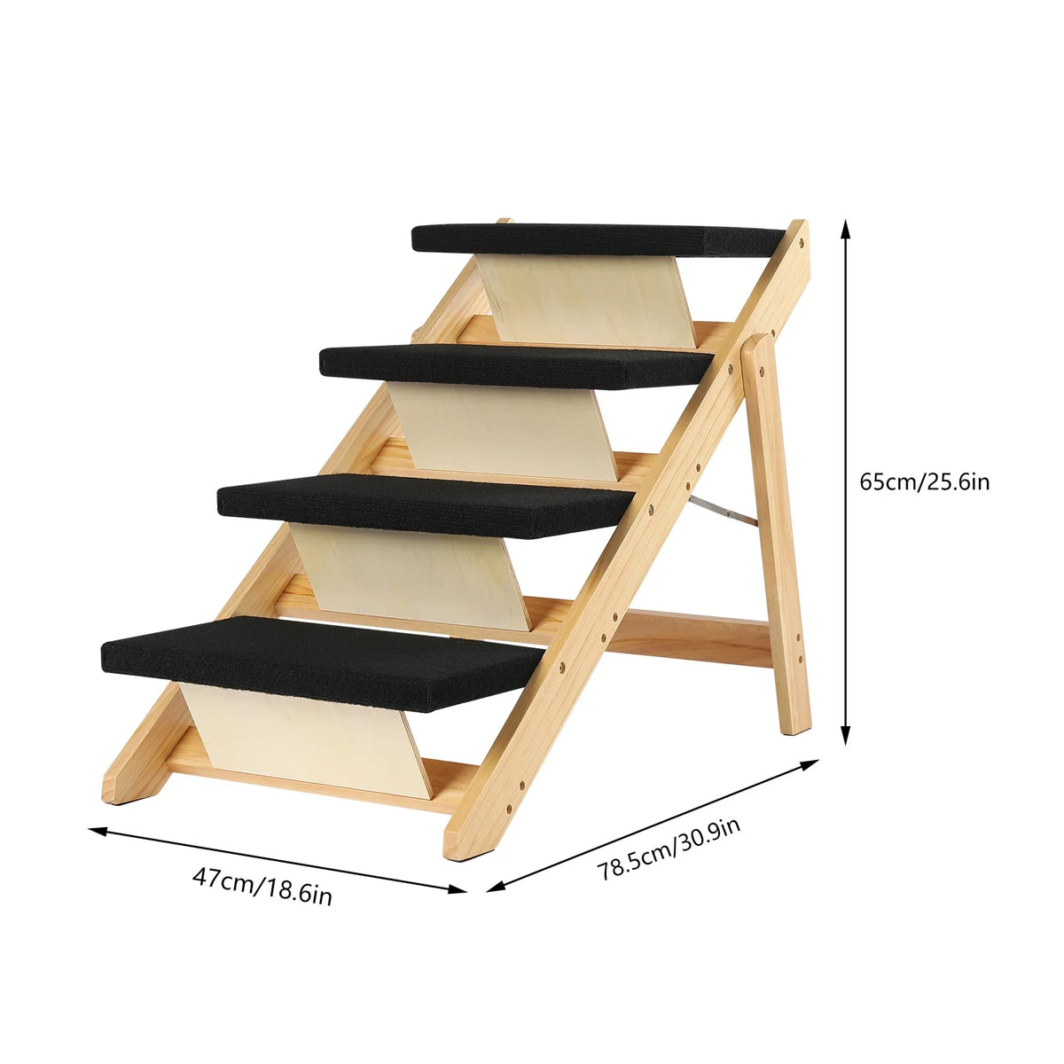 Escalier Pliable Bois Chat Âgé
