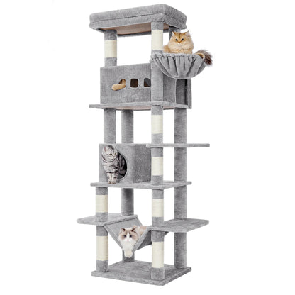 Arbre à Chat Ultime 210cm Gris - La Grande Échappée