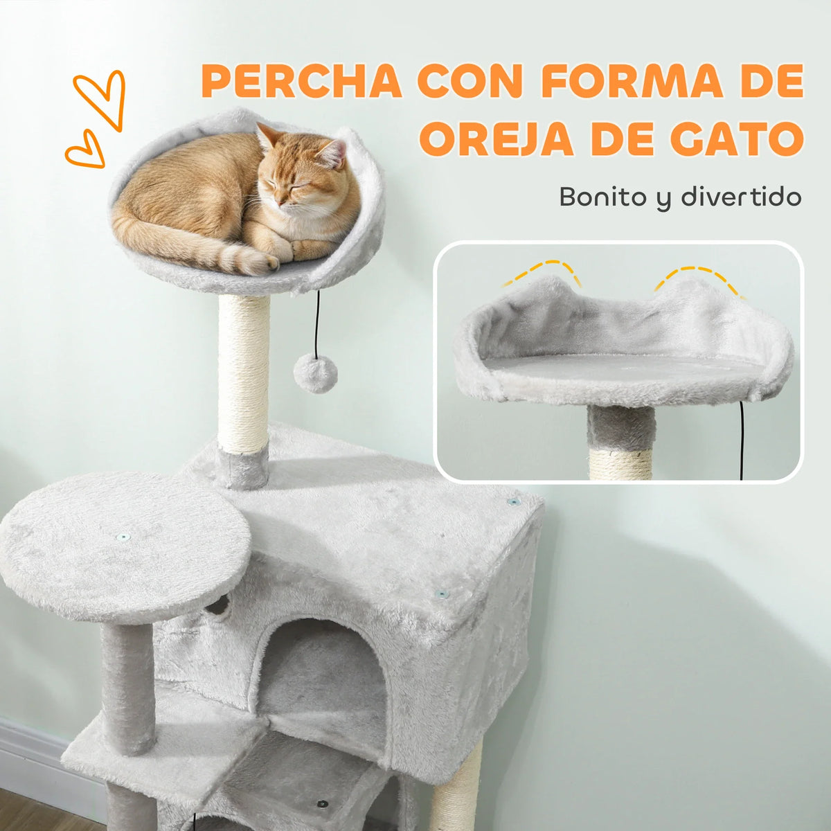 Arbre à Chat Les Petites Oreilles 140cm - Jeu & Repos