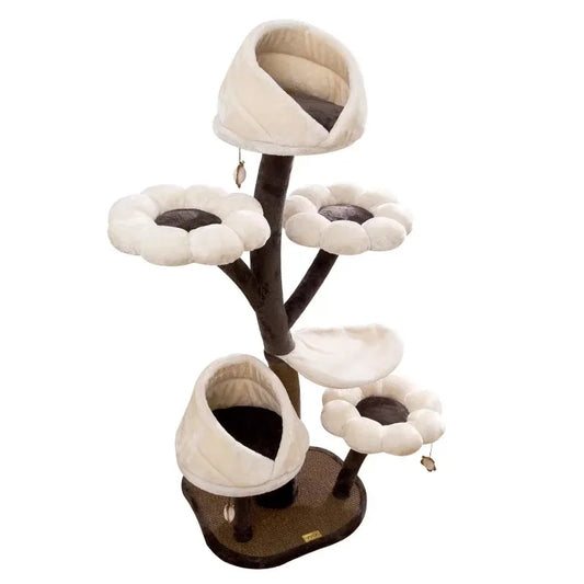 Arbre à Chat Design Fleur Naturel