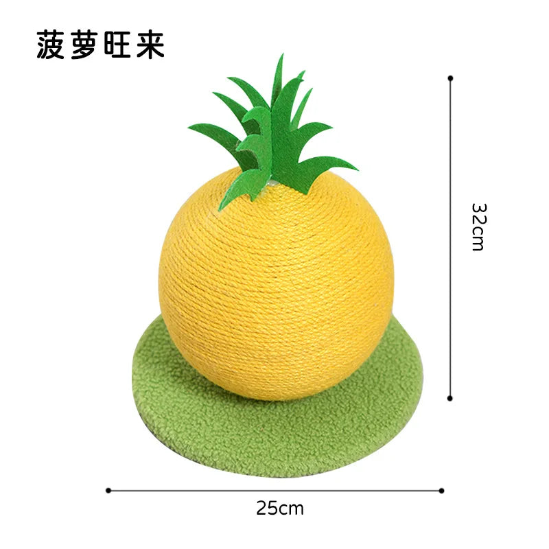 Boule à Chat Fruit Sisal - Jouet Griffoir Ludique
