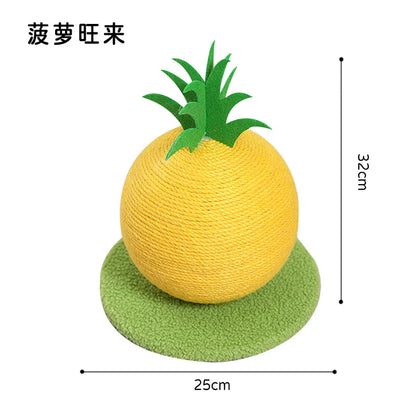 Boule à Chat Fruit Sisal - Jouet Griffoir Ludique