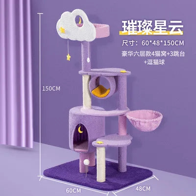 Arbre à Chat RêveCéleste : Paradis Onirique Violet & Blanc