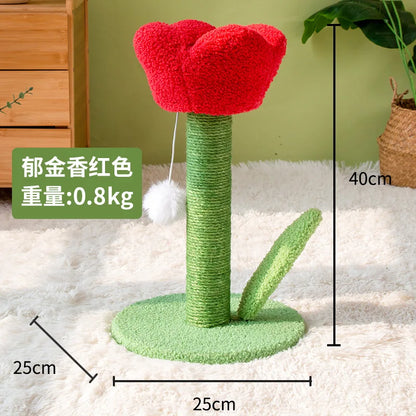 Arbre à Chat Florish Fleur Rose & Sisal