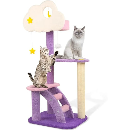 Arbre à Chat Nuage Minouland : Jeu et Douceur Pastel