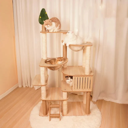 Arbre à Chat Design Félissime Bois & Sisal Luxe
