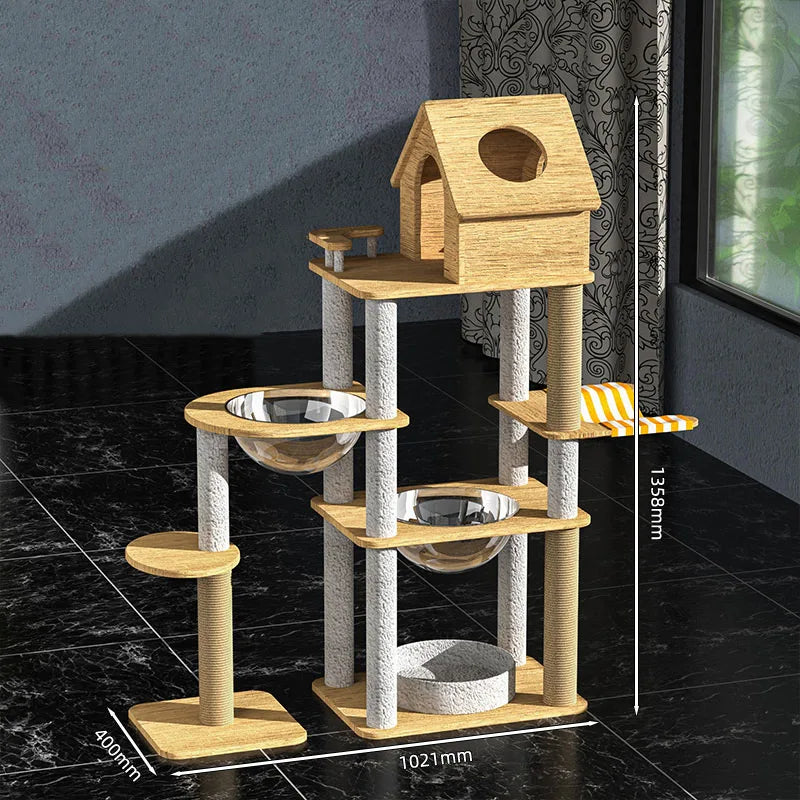 Arbre à Chat Design Félissime Bois & Sisal Luxe