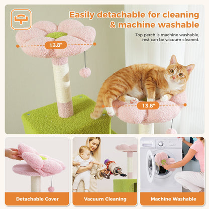 Arbre à Chat Jaune Chachou - Jeu & Détente Multi-niveaux