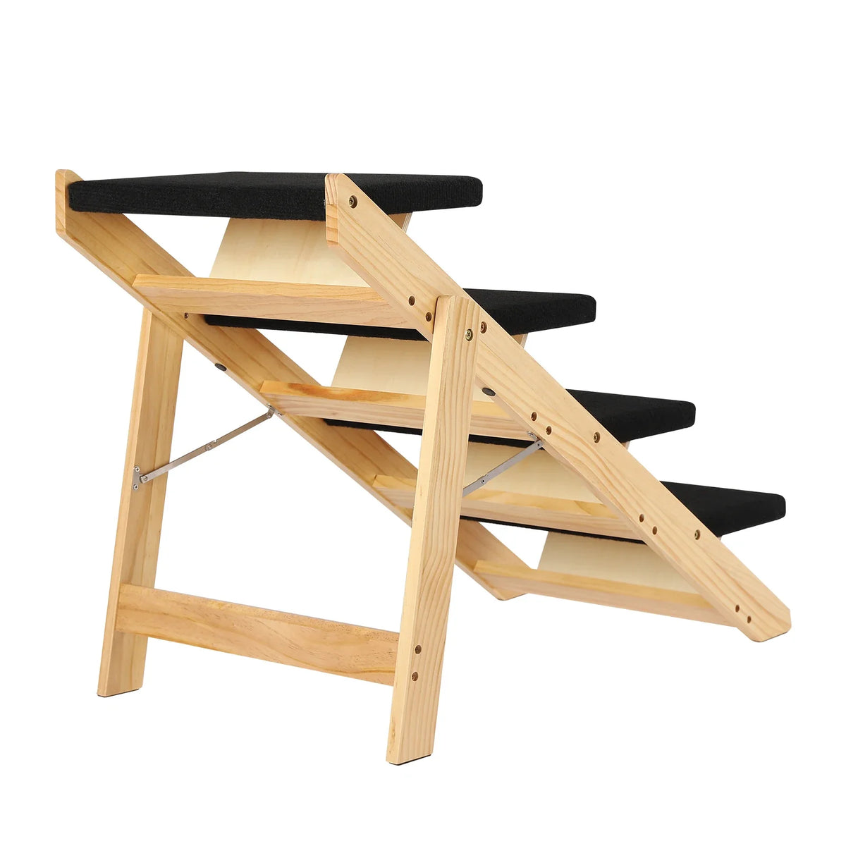Escalier Pliable Bois Chat Âgé