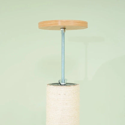 Arbre à Chat Sol-Plafond XL Sans Percage Design Bois