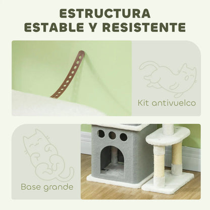Arbre à Chat Crème 126cm - Niches, Hamac & Griffoir
