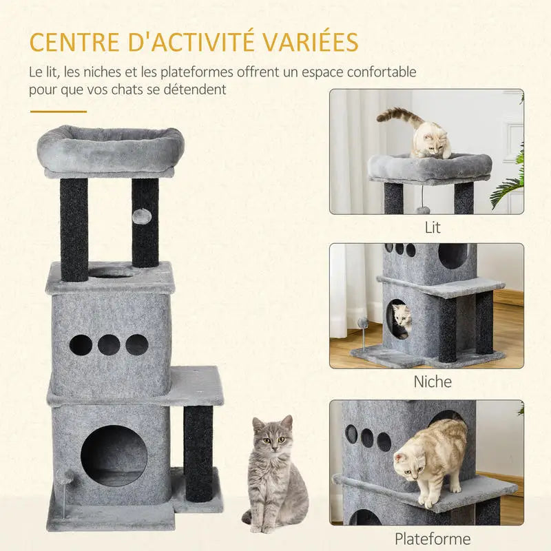 Arbre à Chat Le Cocon Chic Gris Design