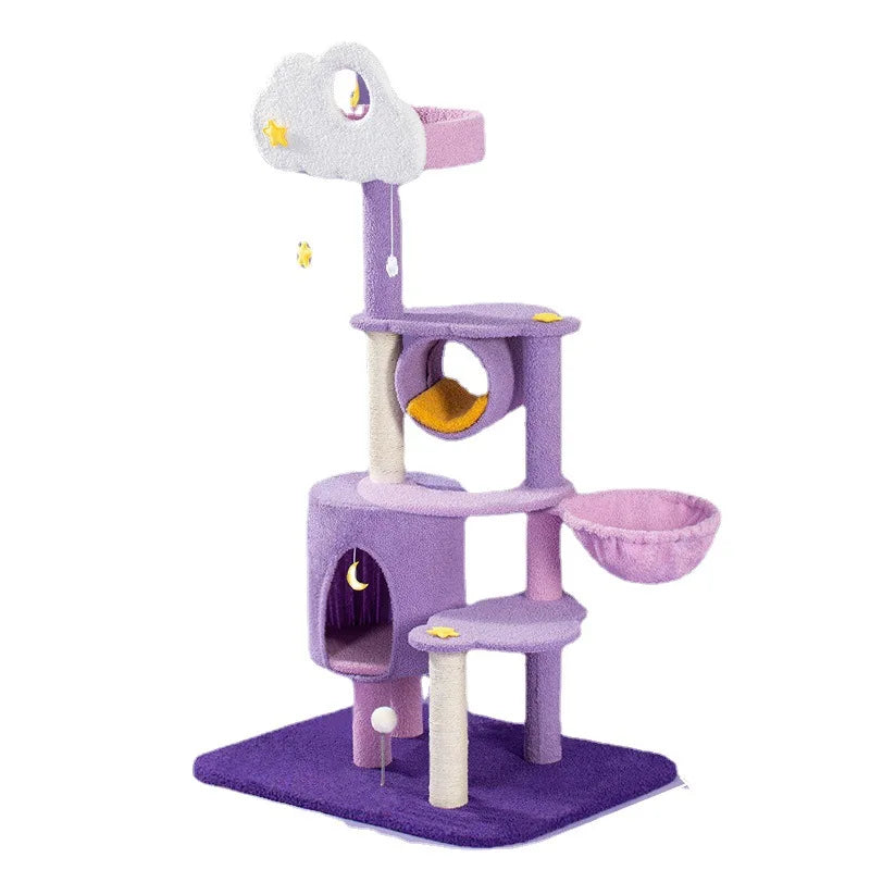 Arbre à Chat RêveCéleste : Paradis Onirique Violet & Blanc