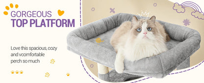 Arbre à Chat Ultime 210cm Gris - La Grande Échappée