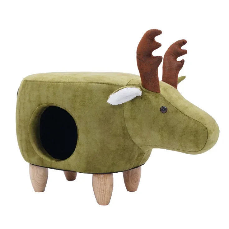 Arbre à Chat HippoHaven : Design Hippopotame & Tabouret Confortable