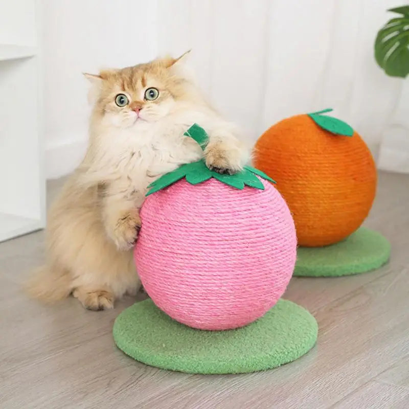 Boule à Chat Fruit Sisal - Jouet Griffoir Ludique