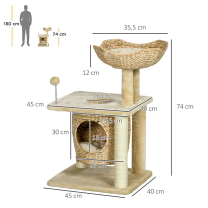 Arbre à Chat Bohème Beige 74cm