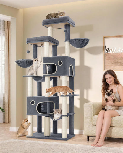 Arbre à Chat XXL "La Tour Majestueuse" Gris Foncé