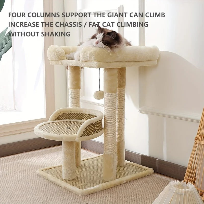Arbre à Chat ChicCat Bois & Sisal Blanc