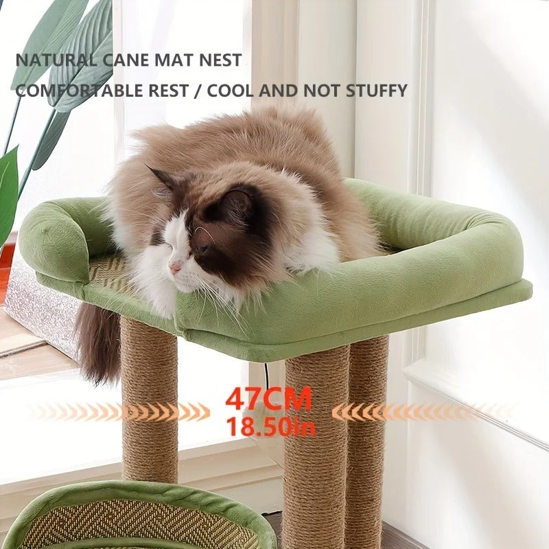 Arbre à Chat ChicCat Bois & Sisal Blanc