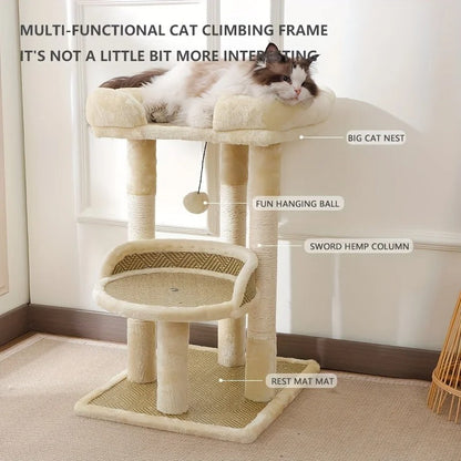 Arbre à Chat ChicCat Bois & Sisal Blanc