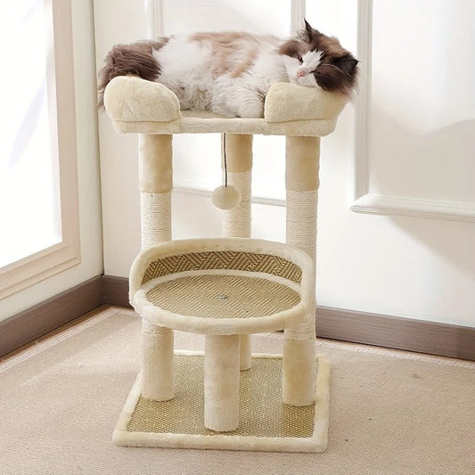Arbre à Chat ChicCat Bois & Sisal Blanc