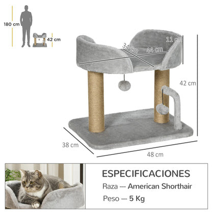 Arbre à Chat Design Compact Gris
