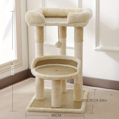 Arbre à Chat ChicCat Bois & Sisal Blanc