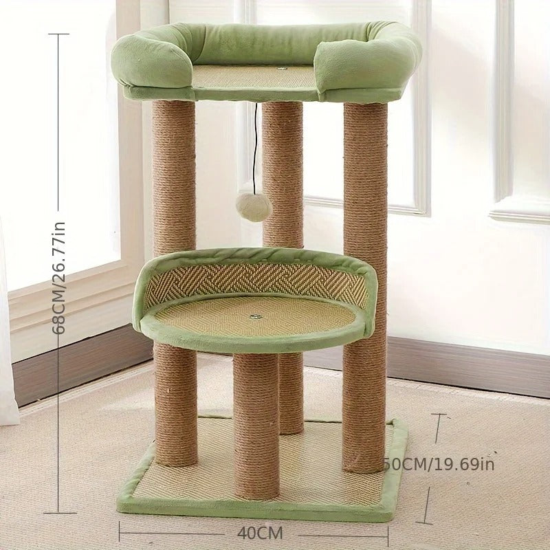 Arbre à Chat ChicCat Bois & Sisal Blanc